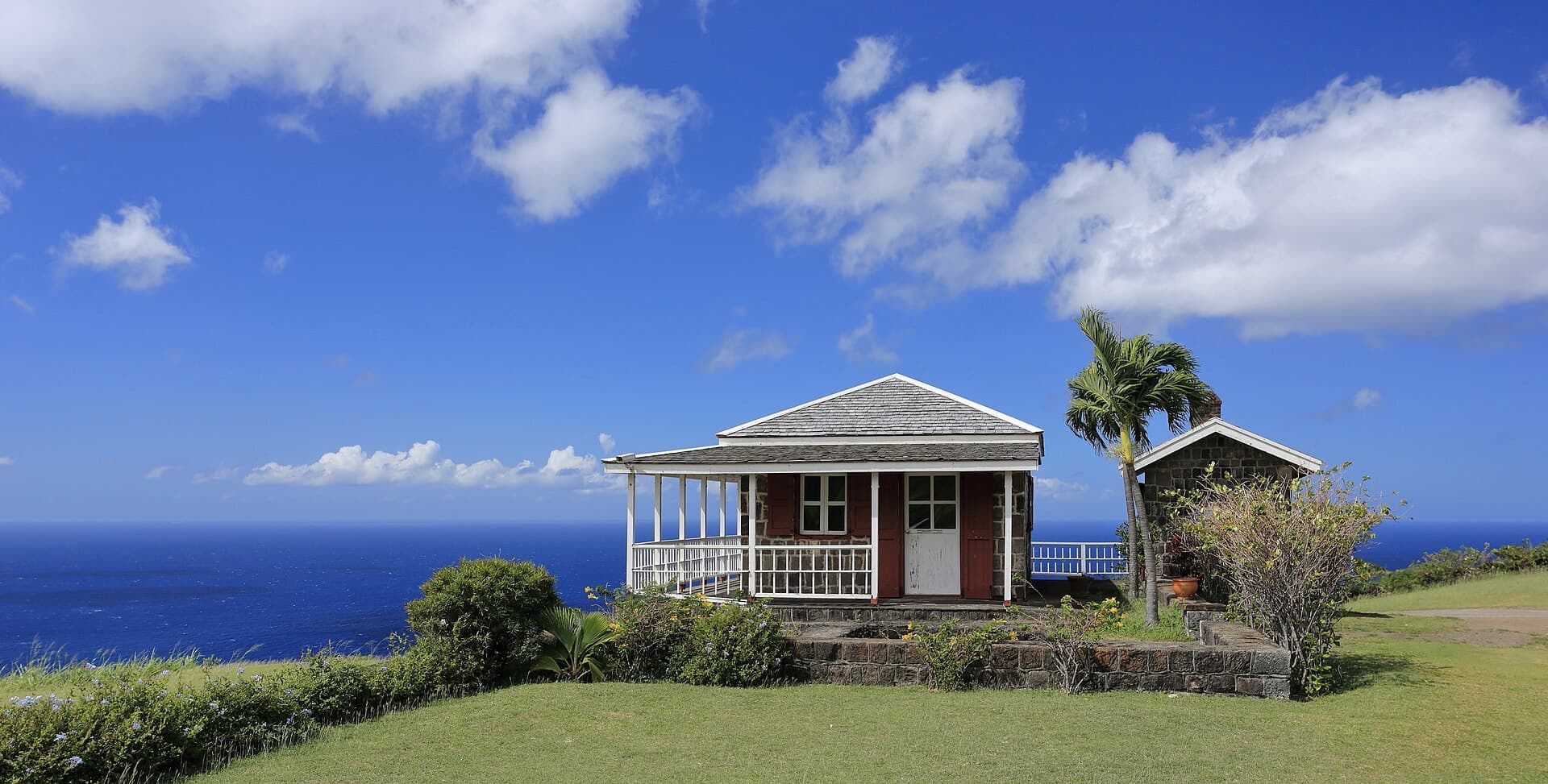 Stone bastions at Brimstone Hill Fortress National Park, Saint Kitts