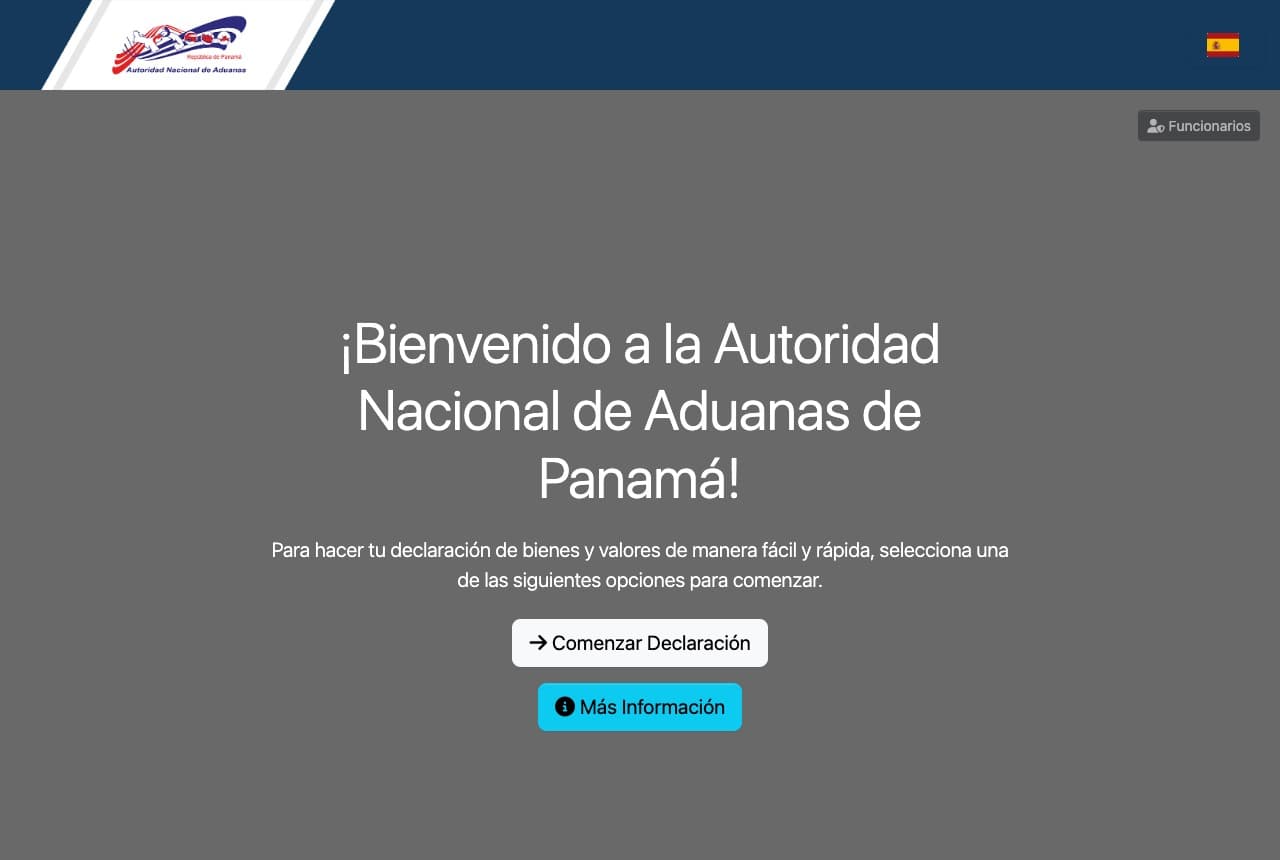 Official Panama Traveler Declaration (customs) website